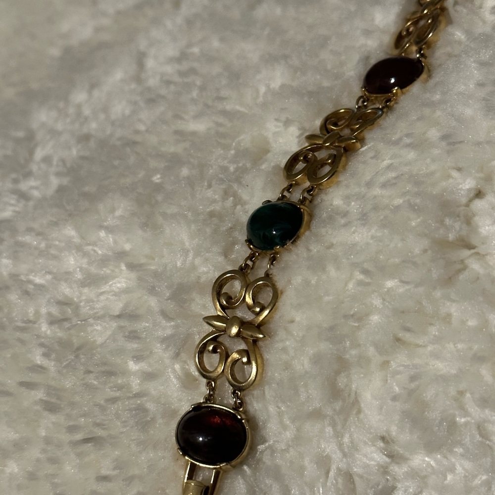 Vintage Swarovski SAL Signed Fleur- de- lis Gold Tone - Picture 8 of 16